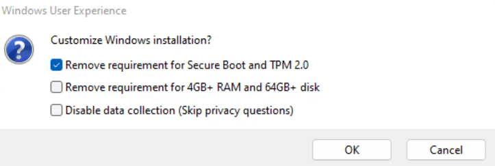 使用 Rufus 绕过 Windows 11 Microsoft 帐户要求并在设置过程中拒绝隐私问题